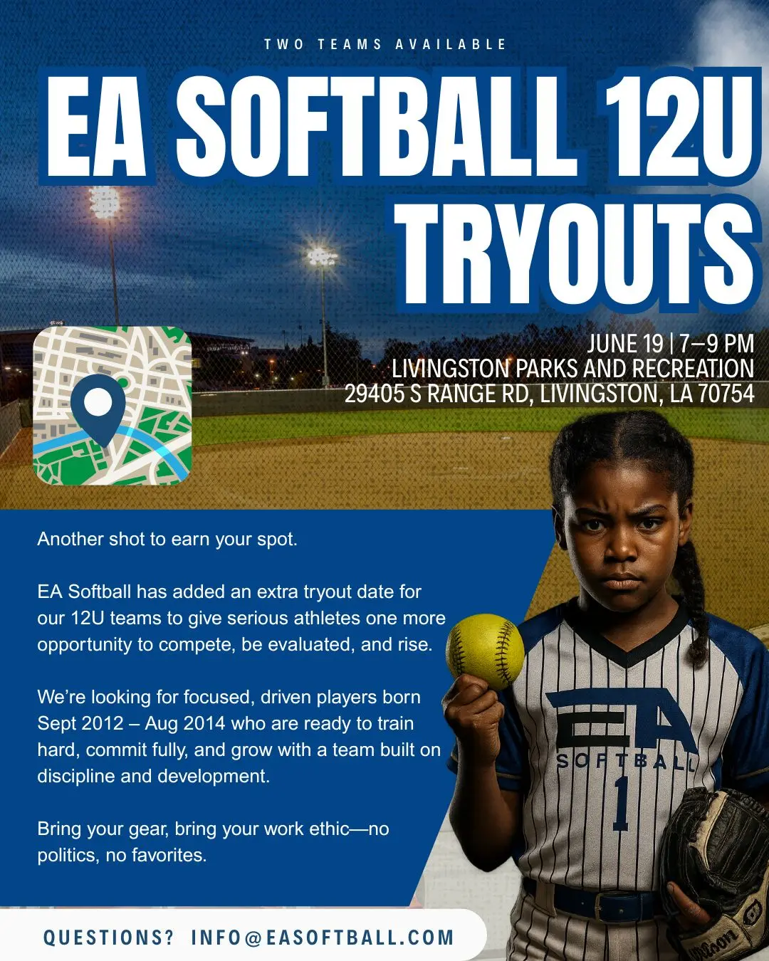 ea softball 12u two teams