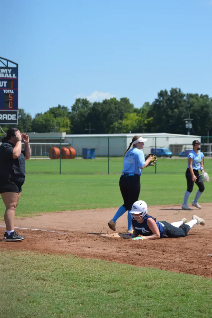 addy after sliding into third