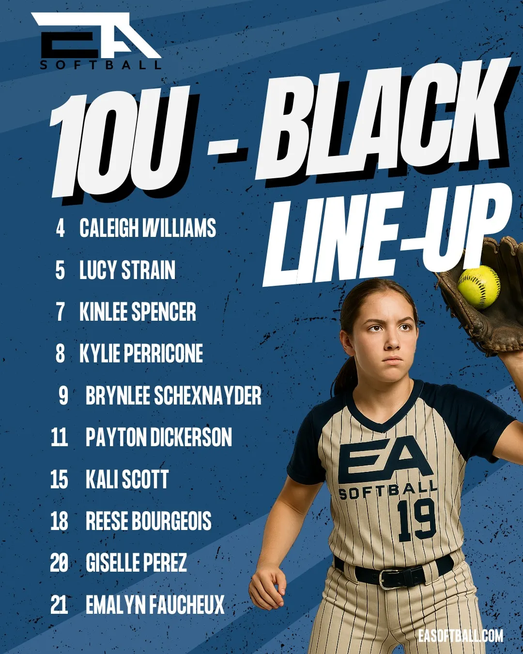 ea softball 10u black lineup