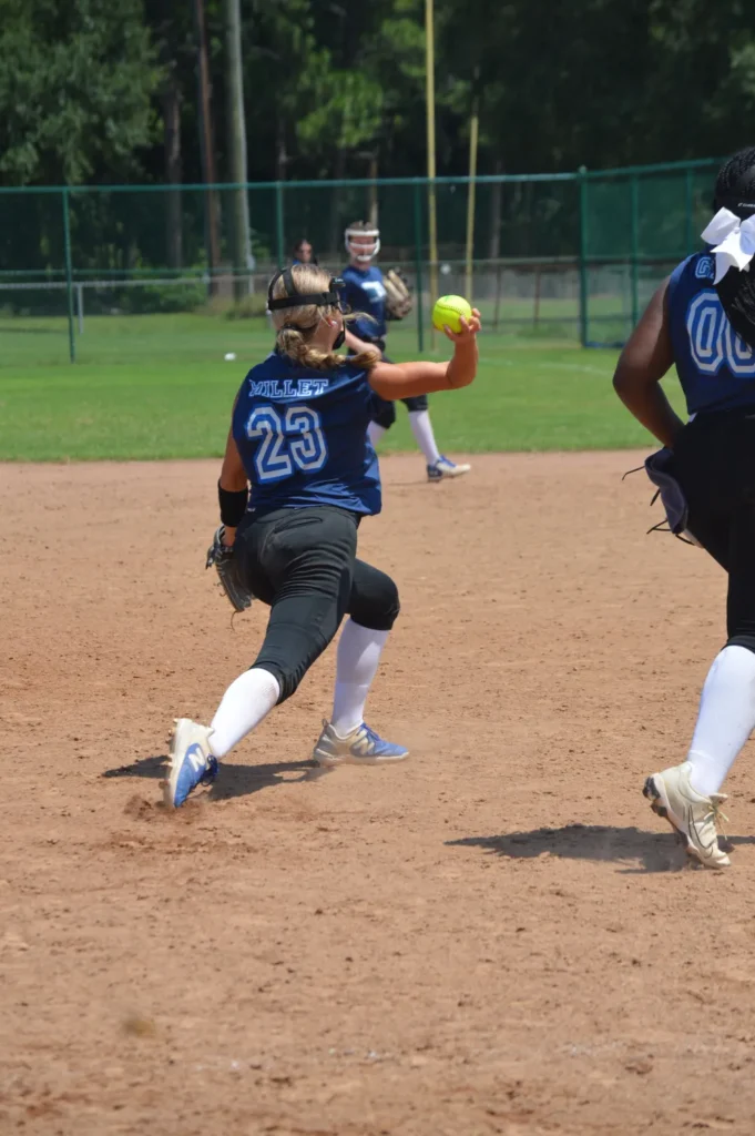 mattie throwing ball in play