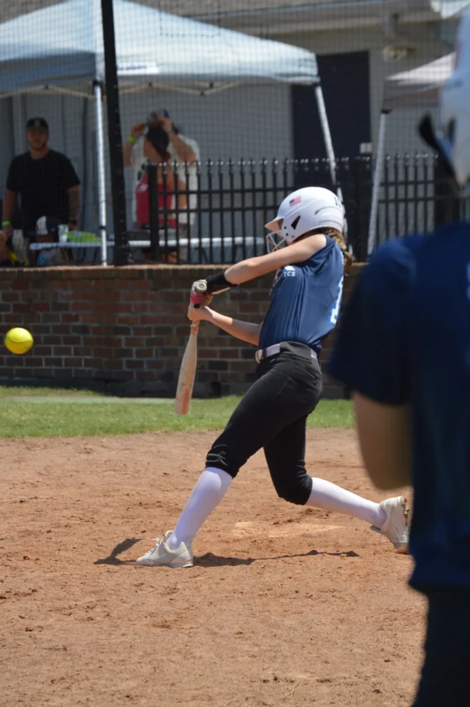 morgan swinging at ball